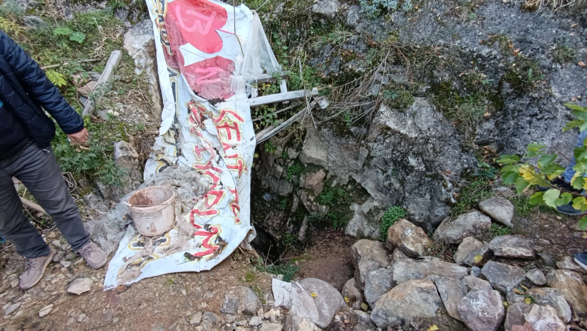 Amasya'da kaçak kazıda 15 metreden fazla kazılmış tünel bulundu