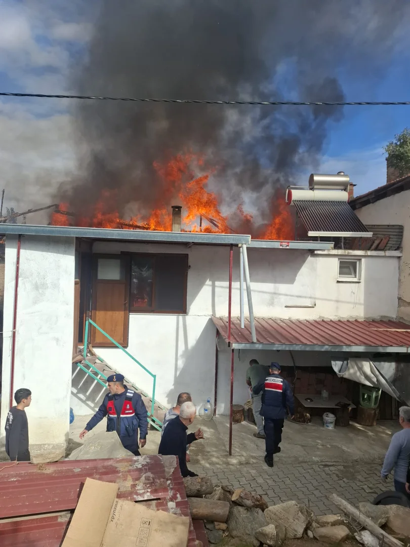 Aydın'da çıkan yangında 3 ev hasar gördü