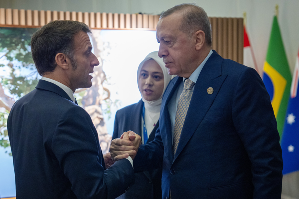 Cumhurbaşkanı Erdoğan, Fransa Cumhurbaşkanı Macron ile görüştü