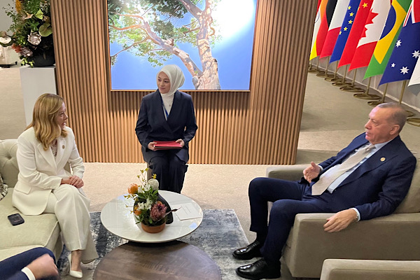 Cumhurbaşkanı Erdoğan, İtalya Başbakanı Meloni ile görüştü