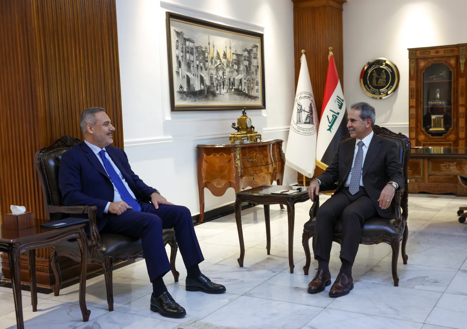 Dışişleri Bakanı Fidan - Irak Yüksek Yargı Konseyi Başkanı Zeydan