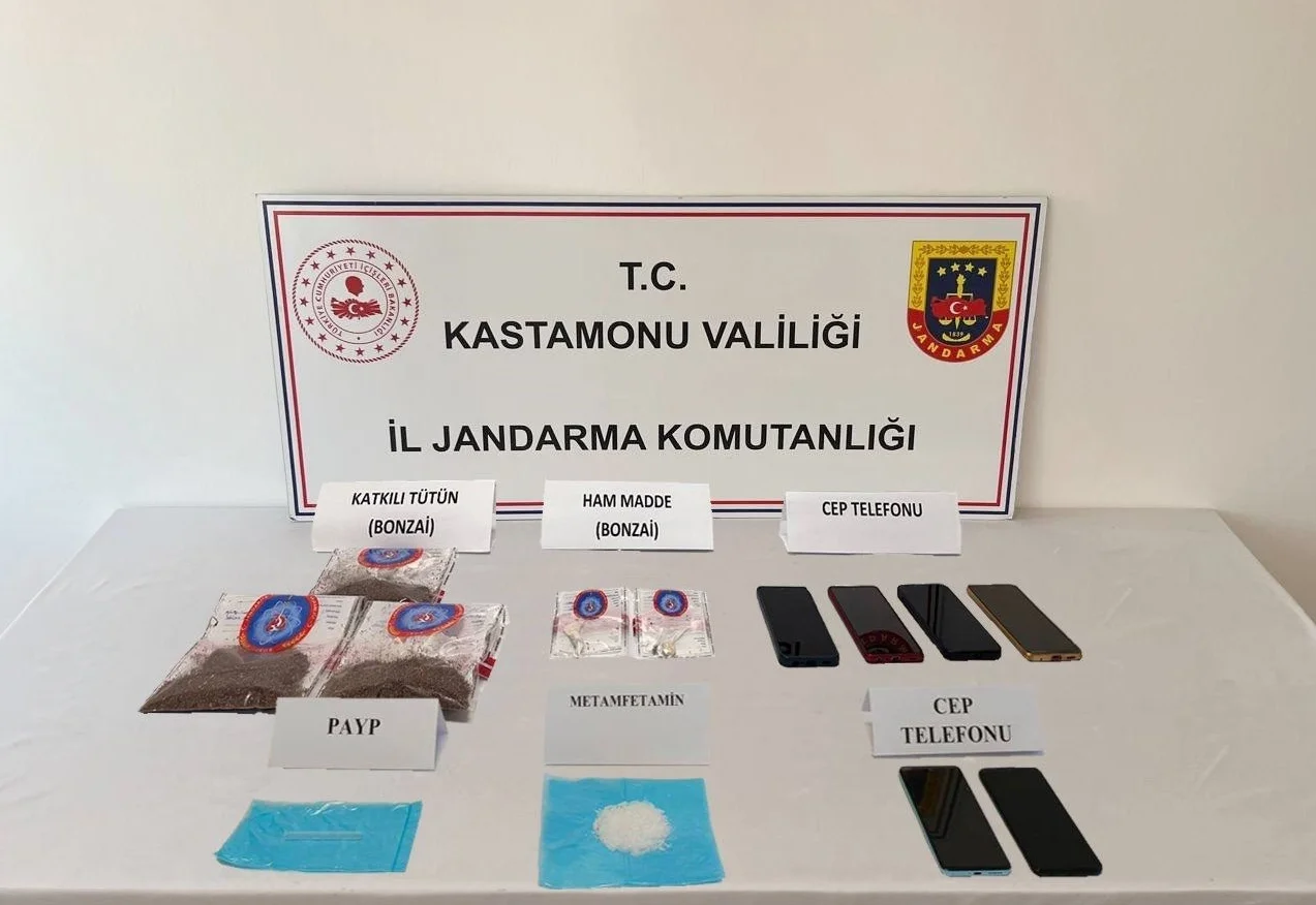 Kastamonu'da uyuşturucuyla yakalanan 9 şüpheli gözaltına alındı