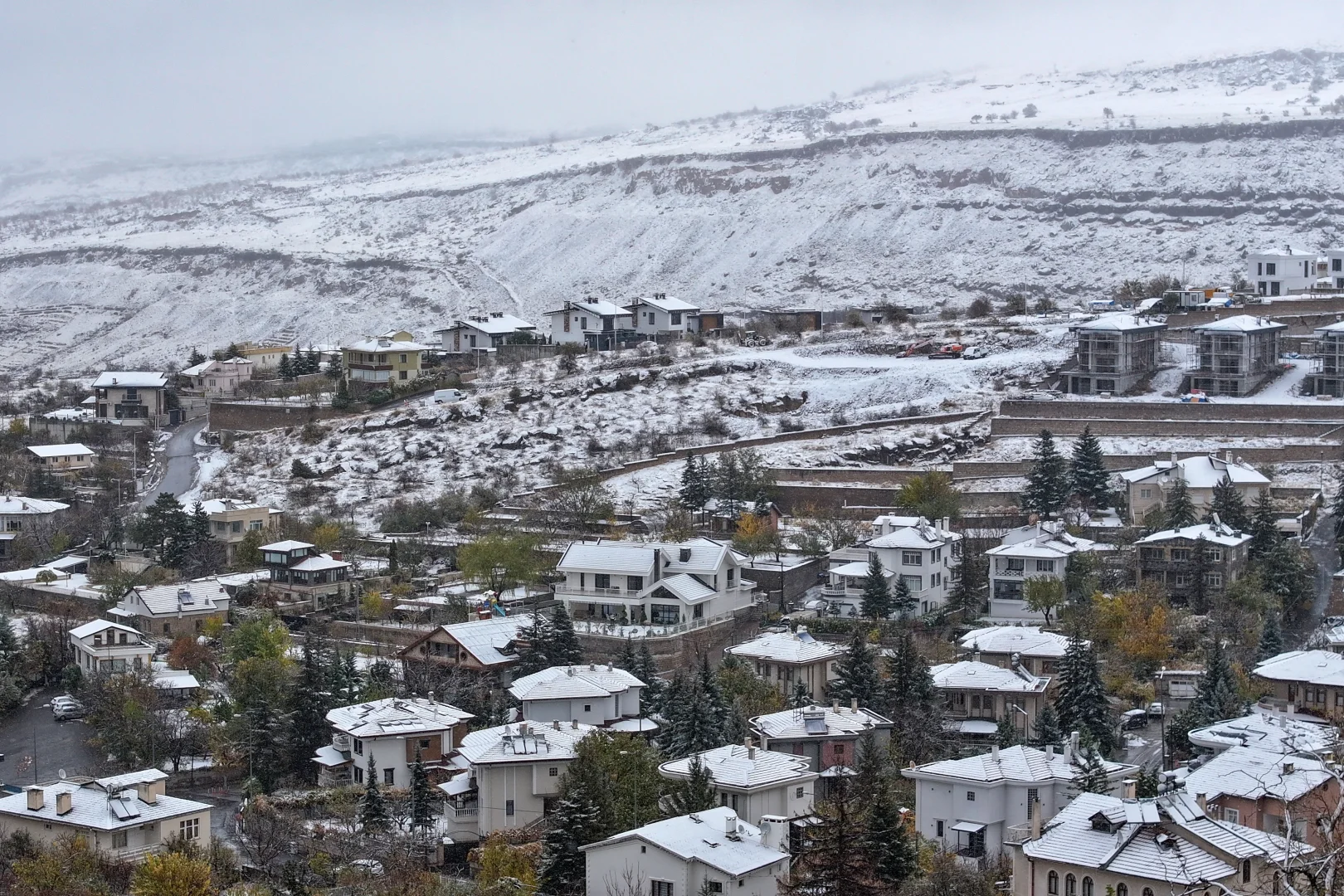Kayseri'de kar yağışı etkili oldu