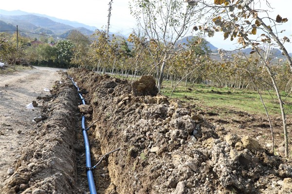 Ordu'da fındık bahçelerine toprak altı damlama sulama sistemi kuruluyor