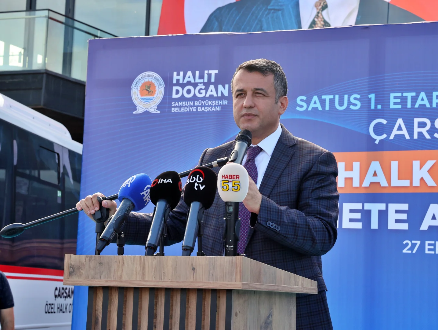 "Samsun Toplu Ulaşım Sistemi Projesi"nin ilk etabı düzenlenen törenle başladı