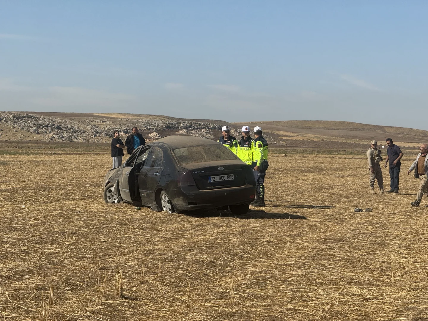 Siirt'te devrilen otomobildeki 1 kişi öldü, 1 kişi ağır yaralandı