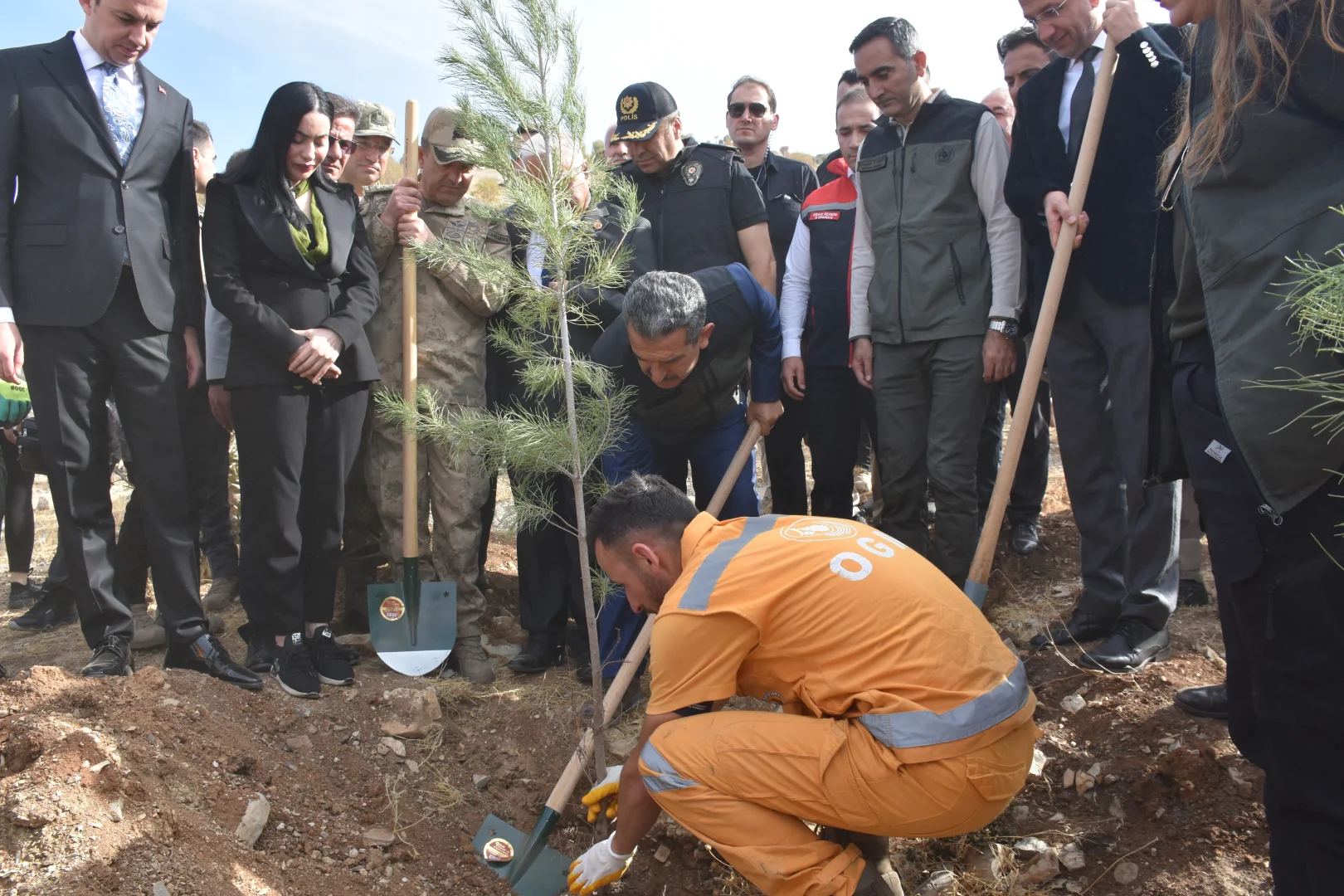 Şırnak'ta fidanlar toprakla buluşturuldu