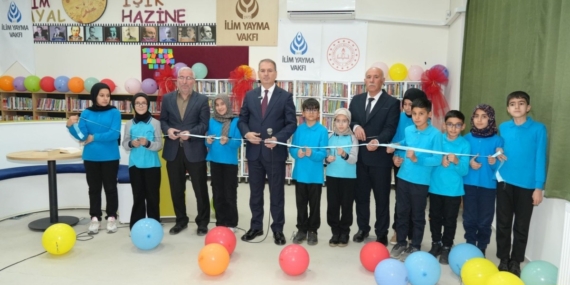 Adıyaman’daki kütüphane açılışı Malatya’dan çevrim içi bağlantıyla yapıldı