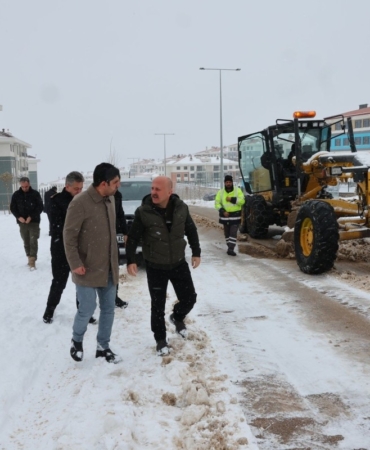 Adıyaman İndere’de Kar Mesaisi