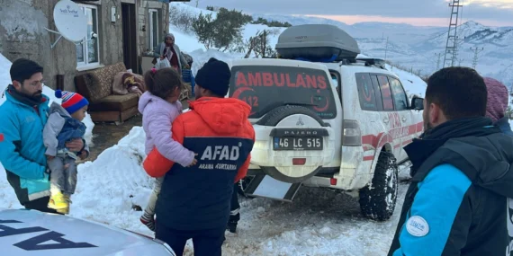 AFAD koordinasyonunda Onikişubat’ta zorlu kış şartlarında hayati müdahale