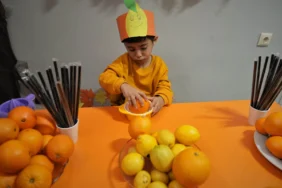 Ankara'da miniklerden renkli 'C Vitamini' etkinliği