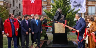 Ankara Keçiören’de Kaysın Kuliyev’in yeni büstü törenle açıldı