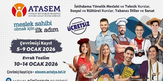 ATASEM’de ikinci dönem kayıtları başlıyor