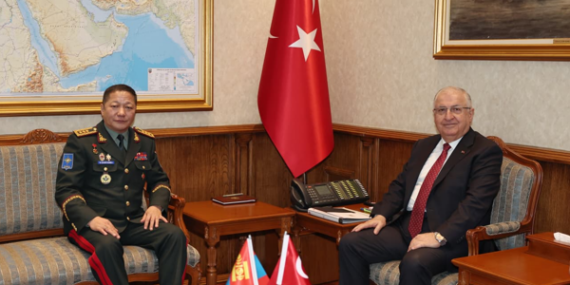 Bakan Güler, Moğolistan Genelkurmay Başkanı Sunrev’i kabul etti