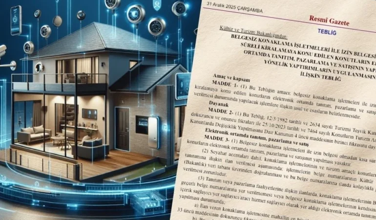 Belgesiz konaklama ve kısa süreli kiralamaya dijital denetim... Tebliği yayımlandı