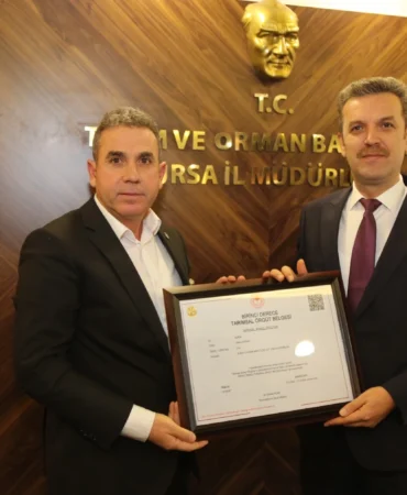 Bursa'da 7 tarımsal örgüte 'Birinci Derece' belge