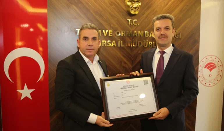 Bursa'da 7 tarımsal örgüte 'Birinci Derece' belge