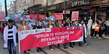 Bursa’da ''Diyabet Farkındalığı Yürüyüşü'' düzenlendi