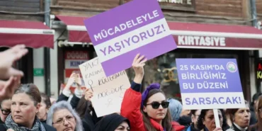 Bursa’da kadına yönelik şiddete karşı yürüyüş yapıldı