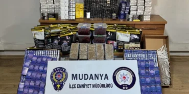 Bursa Mudanya'da kaçak tütün operasyonu