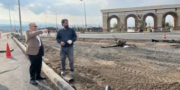 Büyükkılıç, kavşak düzenleme çalışmalarını yerinde inceledi