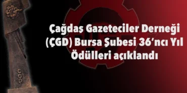 ÇGD Bursa Şubesi 36. yıl ödüllerini açıkladı... Basın Dayanışma Ödülü TELE1'e