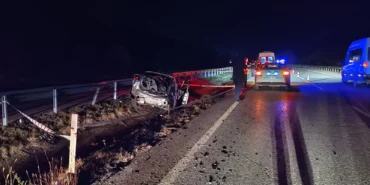 Çorum'da devrilen otomobildeki 1 kişi öldü, 2 kişi yaralandı