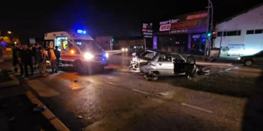 Çorum'da tırın çarptığı otomobilin sürücüsü yaralandı