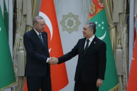 Cumhurbaşkanı Erdoğan Türkmenistan'a geldi