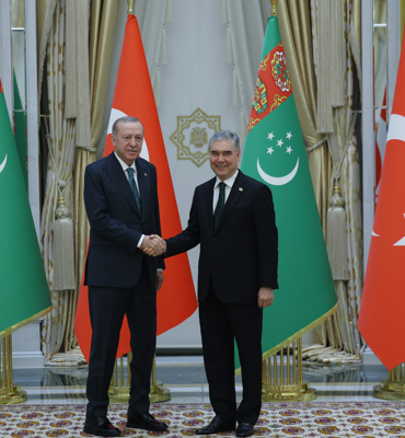 Cumhurbaşkanı Erdoğan, Türkmenistan Halk Maslahatı Başkanı Berdimuhamedov ile görüştü