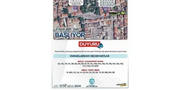 Cumhuriyet Parkı otobüs durağının yeri değiştirildi