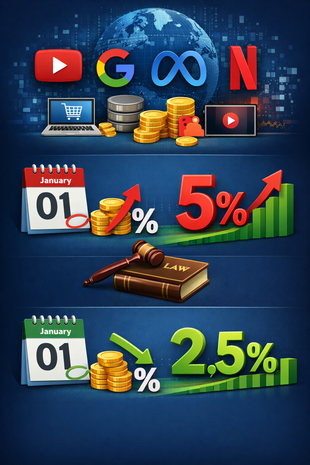 Dijital Hizmet Vergisi Oranlarında Düşüş