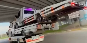 Düzce bağlantı yolunda üç çekici 'üst üste’ şovu!