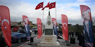 Edirne'de yenilenen Üç Şehitler Anıtı törenle açıldı