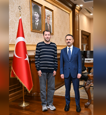 Enes Ufuk Altın, Vali İlhami Aktaş’ı ziyaret