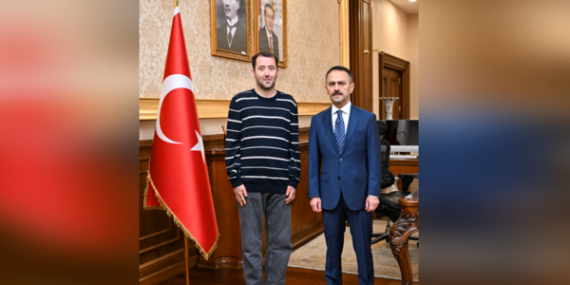 Enes Ufuk Altın, Vali İlhami Aktaş’ı ziyaret