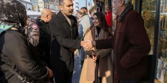 Eşbaşkanlar Bucak ve Hatun’dan esnaf ziyaeti