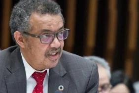 Ghebreyesus, Japonya Sağlık Bakanı Kenichiro Ueno ile görüştü