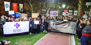 İzmir Karabağlar’da şiddete karşı tek ses tek yürek