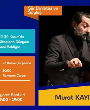 Kahta Kitap Günleri’nde Murat Kayış Okurlarıyla Buluşacak
