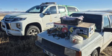 Kars'ta kaçak şahin avlayan Suriye uyruklu iki kişiye 1 milyon 146 bin lira ceza