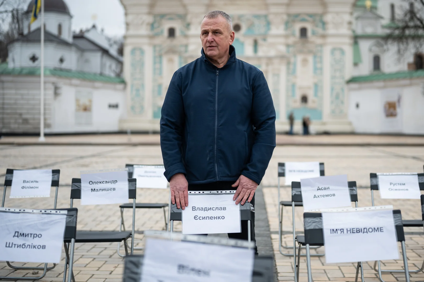 Kiev'de “Boş Sandalyeler” eylemi düzenlendi