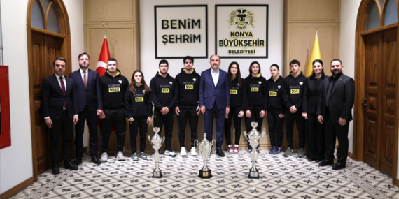 Konya Büyükşehir Belediyespor Judo Takımı, Başkan Altay'ı ziyaret etti