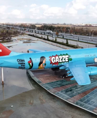 Konya, Gazze’ye Dikkat Çeken Sanat Eseriyle Karşılıyor