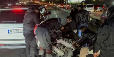 Küçükçekmece'de trafik kazasında motosiklet sürücüsü yaralandı