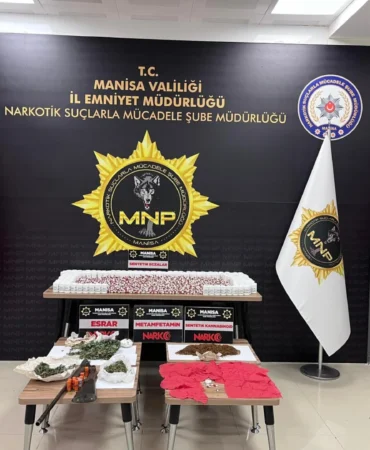 Manisa'da uyuşturucu operasyonunda yakalanan 14 şüpheli tutuklandı