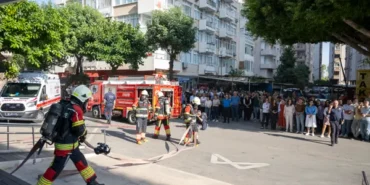 Mersin Büyükşehir Belediyesi Ana Hizmet Binası’nda yangın tatbikatı