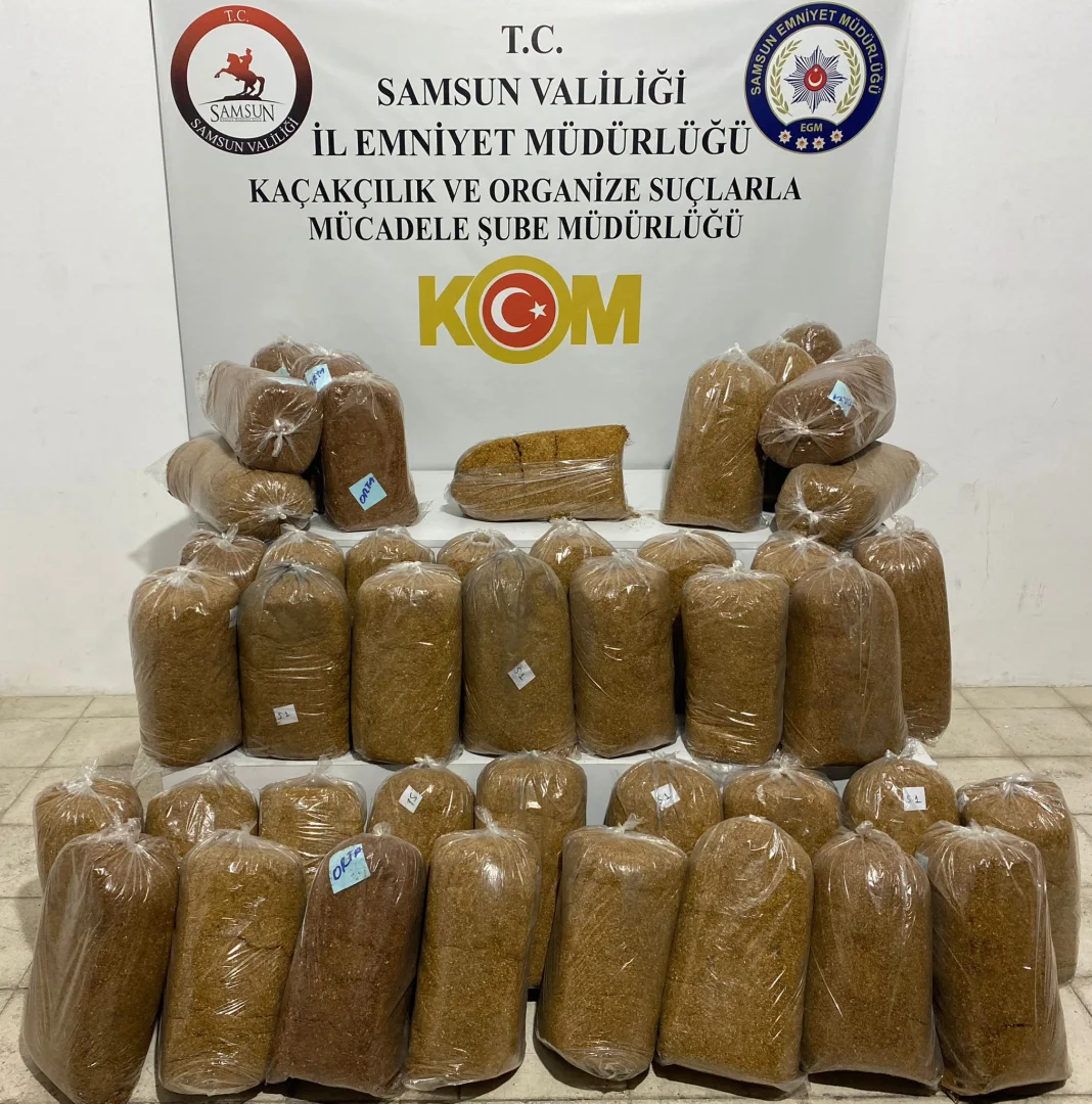 Samsun'da tırda 215 kilogram kaçak tütün ele geçirildi
