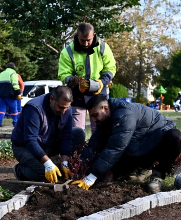 Trafik Parkı, Muratpaşa’da Çiçek Bahçesine Dönüştü