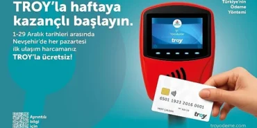 TROY Logolu Temassız Kartlarla Yapılan İlk Ulaşım Ödemesi Ücretsiz